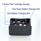 901 E-Cig PCC Charging Case with Built-in Battery and Battery Meter - Black