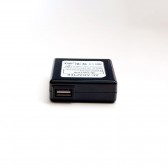 Wall-to-USB Black Charging Adaptor - 110 volt~5 volt (1000mAh)