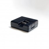 Wall-to-USB Black Charging Adaptor - 110 volt~5 volt (1000mAh)